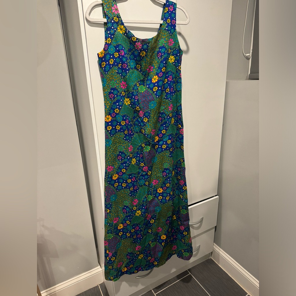 Vintage Handmade Floral 70s Maxi Dress